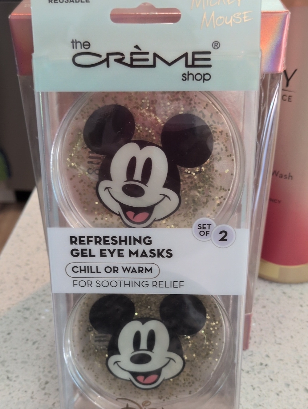 The Crème Shop Mickey Mouse Glitter Gel Eye Masks -  (Set of 2)